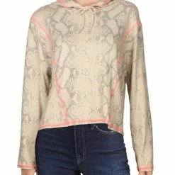 Cheap ⭐ Vintage Havana 👩 Womens Snake Print Long Sleeves Hoodie 👏