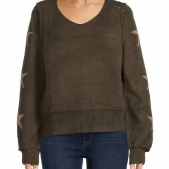 Best deal 🔥 Vintage Havana Star Wool Blend Sweater in Deep Olive for 👩 women 🤩