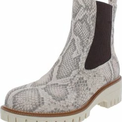 Coupon 🥰 Vintage Havana Albany 👩 Womens Snake Print Slip On Chelsea 🥾 Boots 🎁