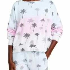 Flash Sale 🧨 Vintage Havana 👩 Womens Printed Crewneck Sweatshirt 😍