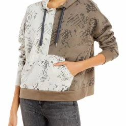 Best Sale 😉 Vintage Havana 👩 Womens Colorblock Pullover Hoodie 🛒