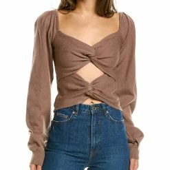 Hot Sale 🧨 Vintage Havana Fine Knit Cut-Out Sweater for 👩 women 🥰