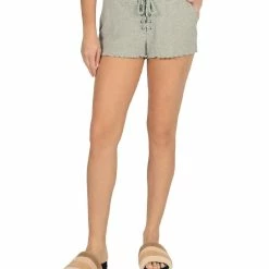 Flash Sale 👍 Vintage Havana 👩 Womens Ribbed Lace Up Shorts 🥰